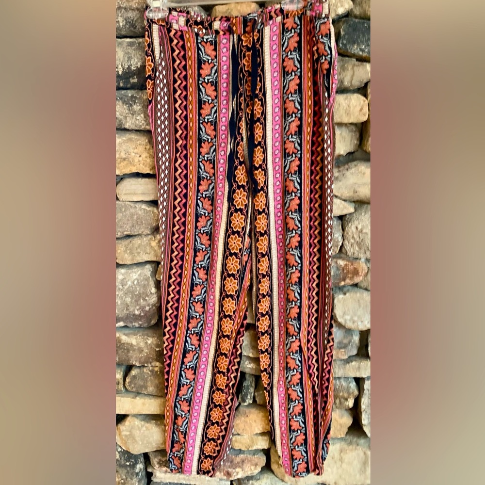 Band of Gypsies pink boho harem pants L